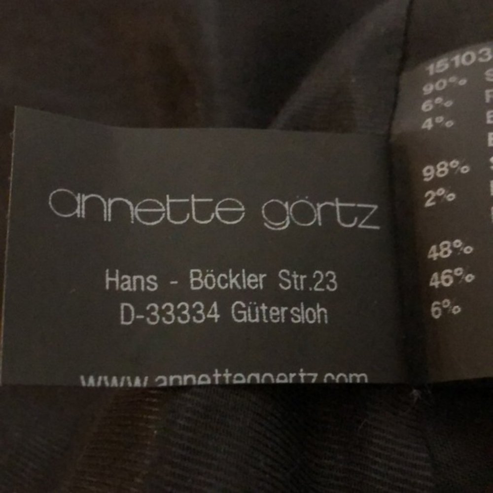👛 (ANY 2/$50) ANNETTE GORTZ Black Partially Lined  Pencil Skirt - Picture 9 of 11
